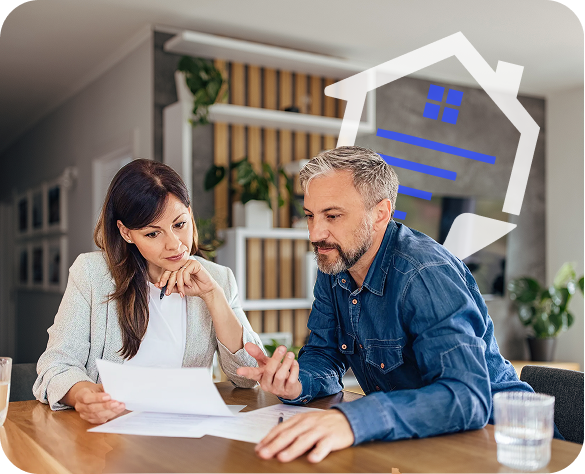 Home seller reviewing a structured AiRE Transactions workspace on a laptop